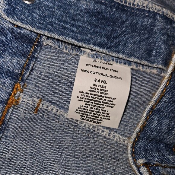 NWT Faded Glory Blue Jeans Size 8 No Waist Modern Style Looser Fit Medium Stone - Picture 8 of 12